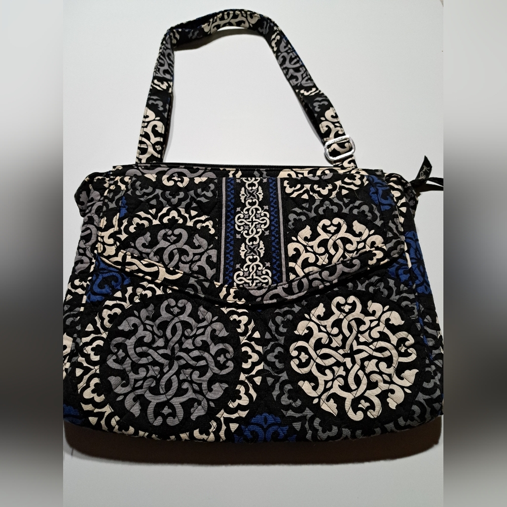 Stylish Black and Blue Grey Patterned Women's Bag Vera Bradley